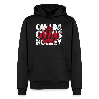 Canada Owns Hockey - Männer Premium Bio Hoodie - Schwarz - Vorne - Nico (187cm)