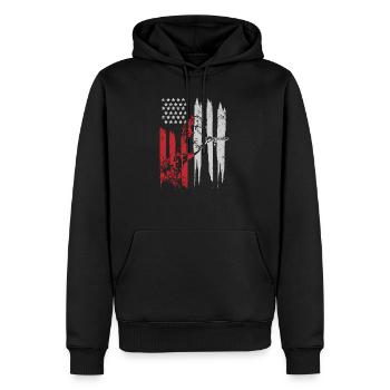 Cheval d'équitation de cheval Cheval d'équitation Wester Cowboy - Sweat à capuche Premium bio Homme - noir - Devant - Nico (187cm)