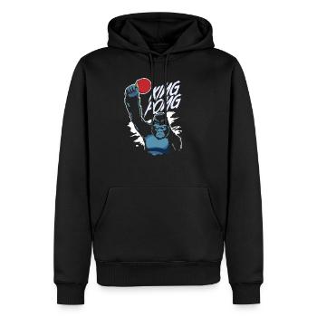King Pong Cadeau De Gorilla Kong De Tennis De Table - Sweat à capuche Premium bio Homme - noir - Devant - Nico (187cm)