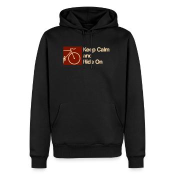 stylish bicycle motif. elegant gift - Men’s Premium Organic Hoodie - black - Front - Nico (187cm)
