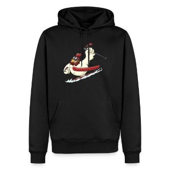 Ski Aplin Abfahrt Tiefschnee Geschenk Idee - Männer Premium Bio Hoodie - Schwarz - Vorne - Nico (187cm)