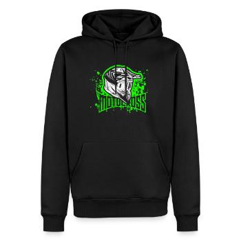 motocross sport bike fahrer helm - Männer Premium Bio Hoodie - Schwarz - Vorne - Nico (187cm)
