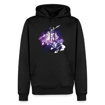 mythologie guerrière centaure - Sweat à capuche Premium bio Homme - noir - Devant - Nico (187cm)