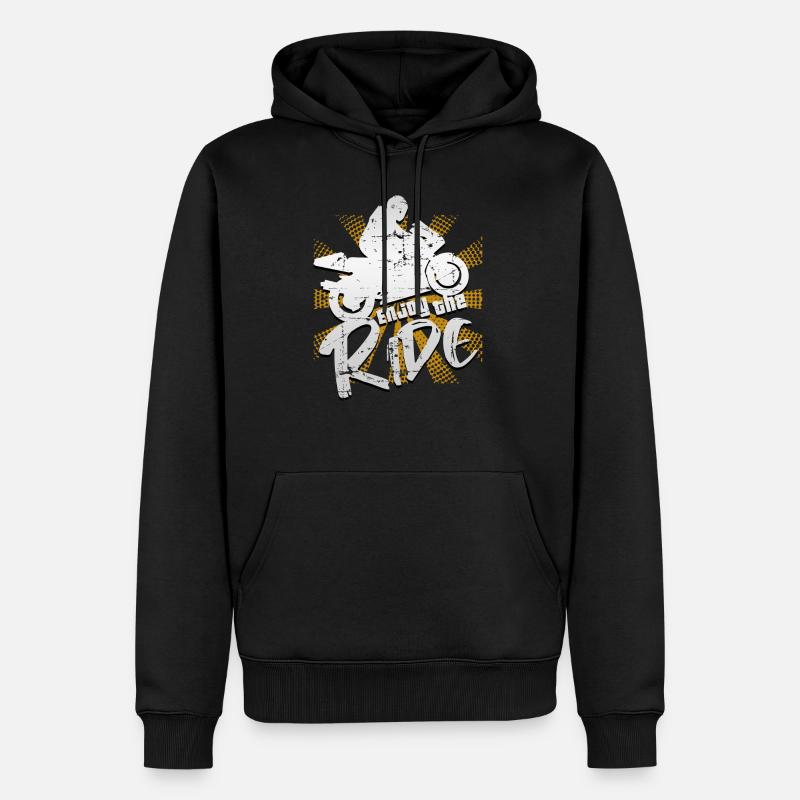 Motorrad - Männer Premium Bio Hoodie - Schwarz