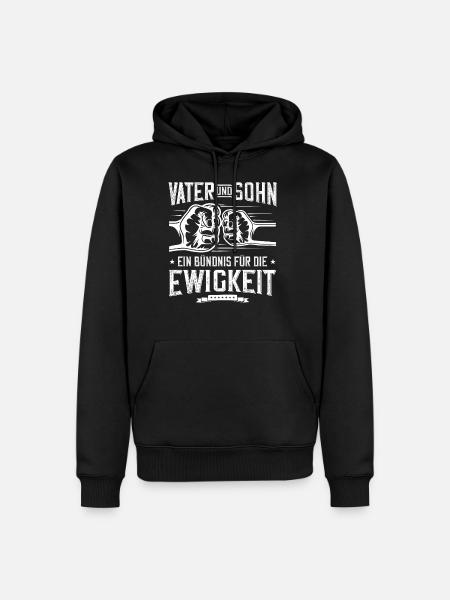father son eternity punch - Men’s Premium Organic Hoodie - black