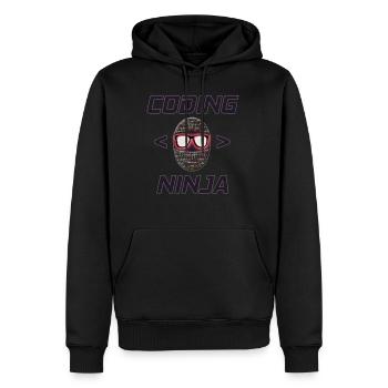 Programmierer, Coding Ninja, Geschenk - Männer Premium Bio Hoodie - Schwarz - Vorne - Nico (187cm)