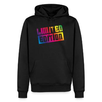 limited edition colorful - Men’s Premium Organic Hoodie - black - Front - Nico (187cm)