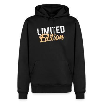 limited edition - Sweat à capuche Premium bio Homme - noir - Devant - Nico (187cm)