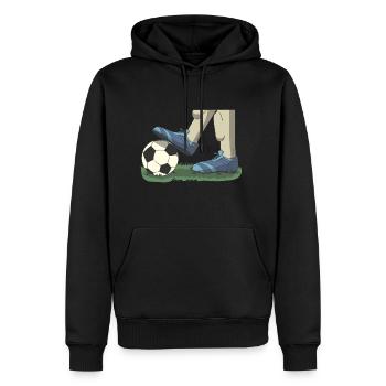 Crampons de football - Sweat à capuche Premium bio Homme - noir - Devant - Nico (187cm)