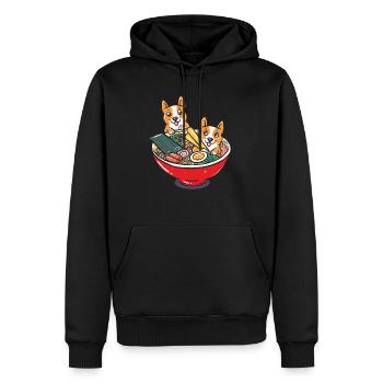 Idée de cadeau pour le bol de ramen pour chien Kawaii Kawaii - Sweat à capuche Premium bio Homme - noir - Devant - Nico (187cm)