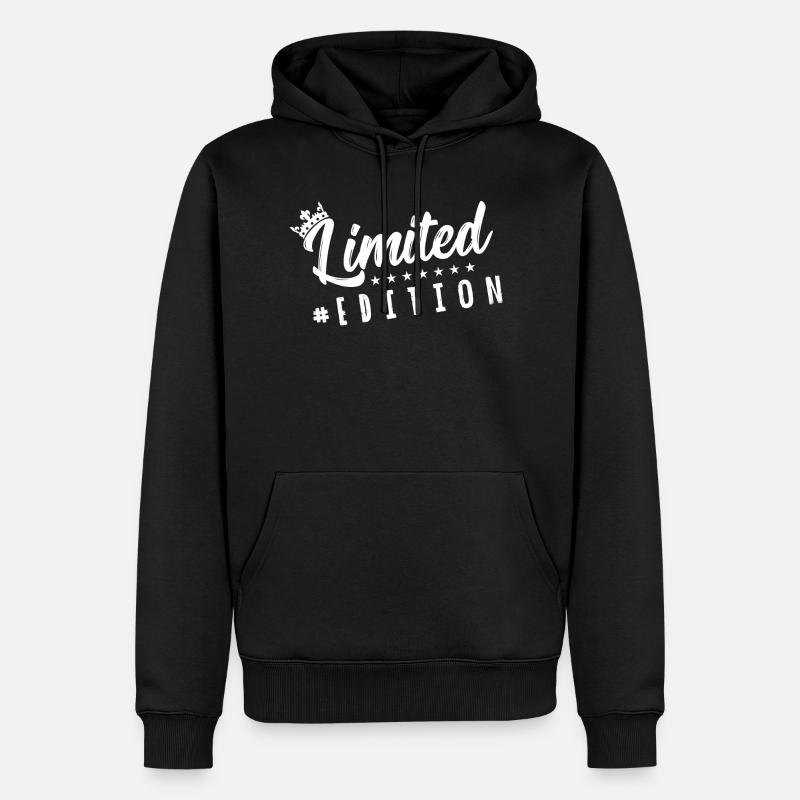 couronne en édition limitée - Sweat à capuche Premium bio Homme - noir