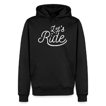 laisse monter blanc - Sweat à capuche Premium bio Homme - noir - Devant - Nico (187cm)