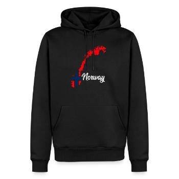 Norvège - Sweat à capuche Premium bio Homme - noir - Devant - Nico (187cm)