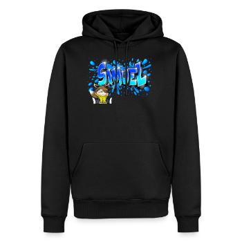 Graffiti Samuel Printable - Sweat à capuche Premium bio Homme - noir - Devant - Nico (187cm)