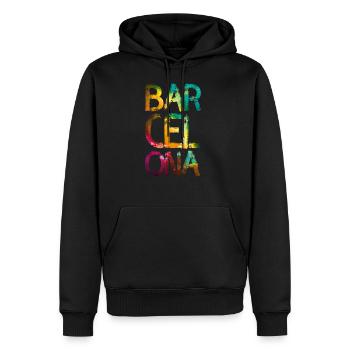 Barcelona stadt - Männer Premium Bio Hoodie - Schwarz - Vorne - Nico (187cm)