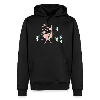 Rainbow Mermaid mermaid - Men’s Premium Organic Hoodie - black - Front - Nico (187cm)