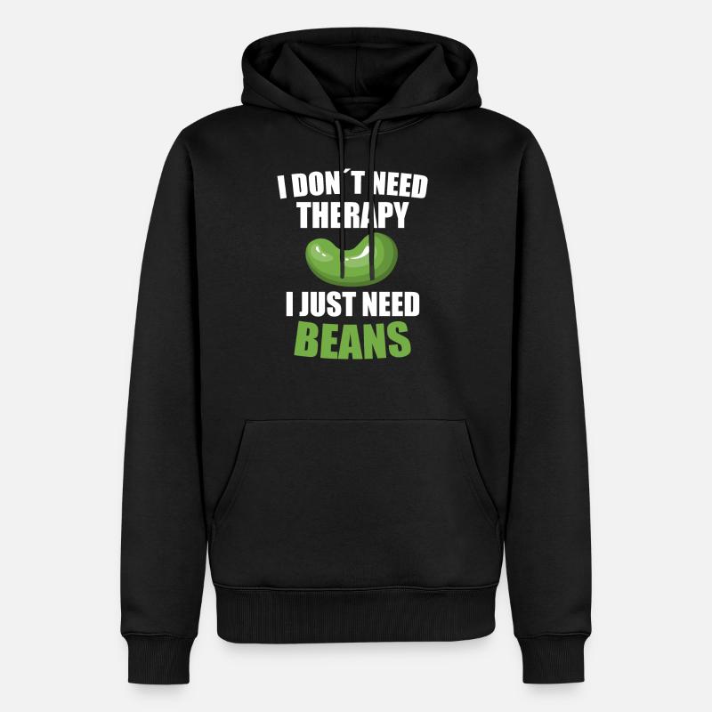 Bohnen - Männer Premium Bio Hoodie - Schwarz