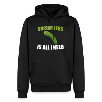 Gurke - Männer Premium Bio Hoodie - Schwarz - Vorne - Nico (187cm)