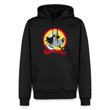 Wolf Nu Pogodi! ! Hare and wolf - Men’s Premium Organic Hoodie - black - Front - Nico (187cm)