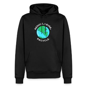 Earth Day - Männer Premium Bio Hoodie - Schwarz - Vorne - Nico (187cm)