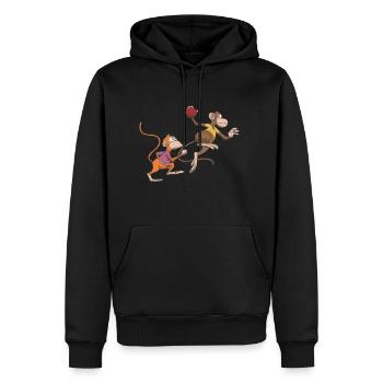 Handball Tor Wurf Geschenk Idee - Männer Premium Bio Hoodie - Schwarz - Vorne - Nico (187cm)