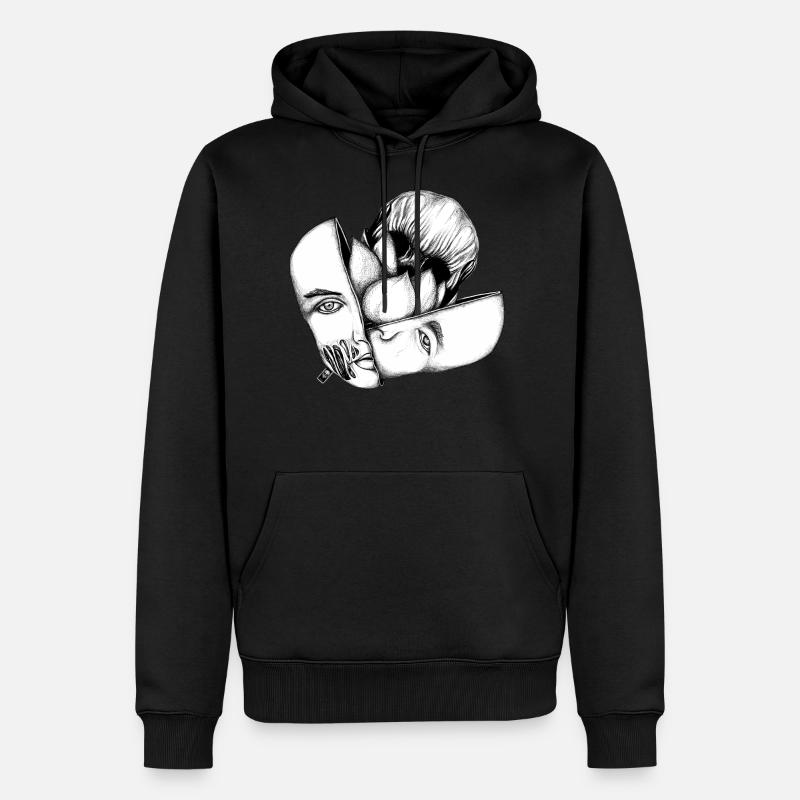 Garten nach innen - Männer Premium Bio Hoodie - Schwarz