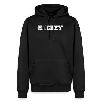 Hockey Icehockey - Männer Premium Bio Hoodie - Schwarz - Vorne - Nico (187cm)