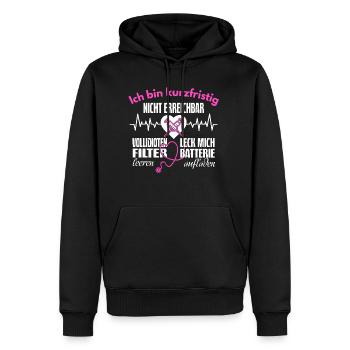 Krankenschwester Pfleger Spruch Leck mich Geschenk - Männer Premium Bio Hoodie - Schwarz - Vorne - Nico (187cm)
