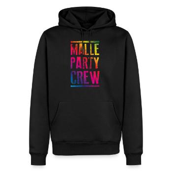 malle party crew bunt - Männer Premium Bio Hoodie - Schwarz - Vorne - Nico (187cm)