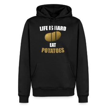 Kartoffel - Männer Premium Bio Hoodie - Schwarz - Vorne - Nico (187cm)