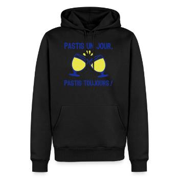 Pastis trinken immer Alkohol - Männer Premium Bio Hoodie - Schwarz - Vorne - Nico (187cm)
