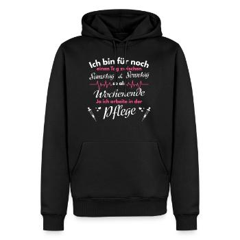 Krankenschwester Pfleger Spruch Pflege Geschenk - Männer Premium Bio Hoodie - Schwarz - Vorne - Nico (187cm)