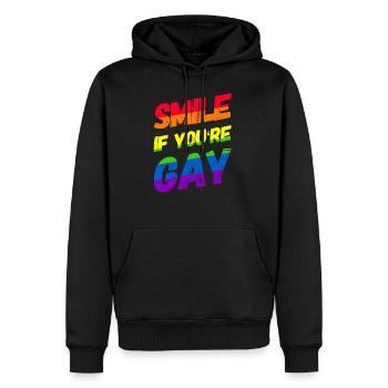 Homosexualité LGBT CSD Gay Pride - Sweat à capuche Premium bio Homme - noir - Devant - Nico (187cm)