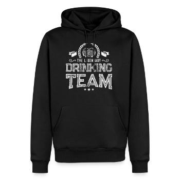 legendary drinking team - Men’s Premium Organic Hoodie - black - Front - Nico (187cm)