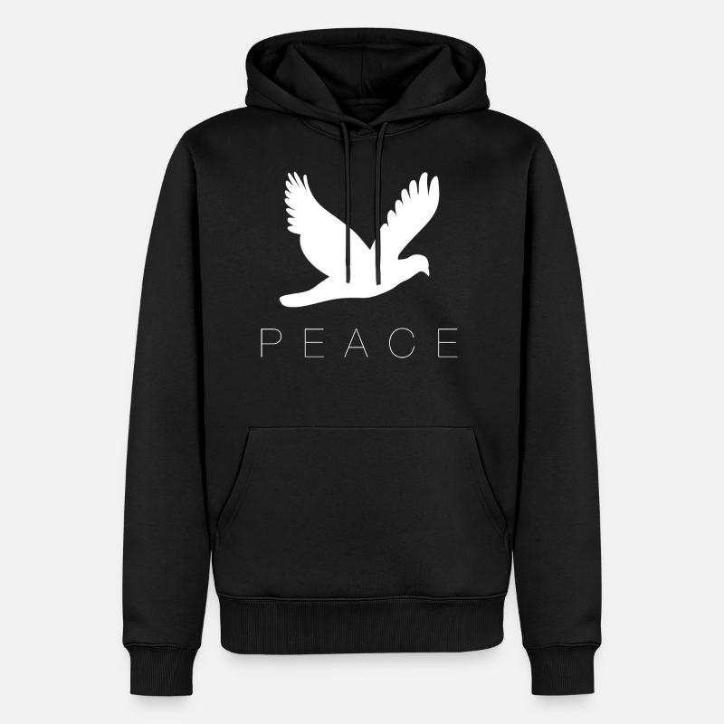 Colombe paix - Sweat à capuche Premium bio Homme - noir