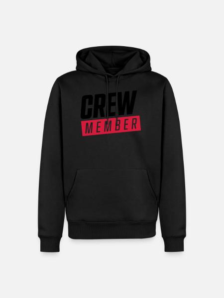 crew member - Men’s Premium Organic Hoodie - black