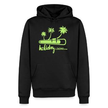 holiday loading citation palmier vacances 5 - Sweat à capuche Premium bio Homme - noir - Devant - Nico (187cm)