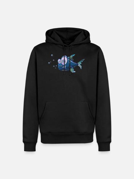 Funny fish - Men’s Premium Organic Hoodie - black