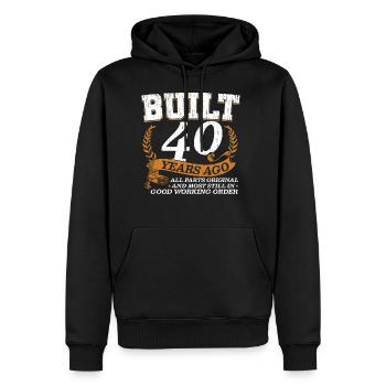 40th Birthday Gift Gift Idea Party - Men’s Premium Organic Hoodie - black - Front - Nico (187cm)