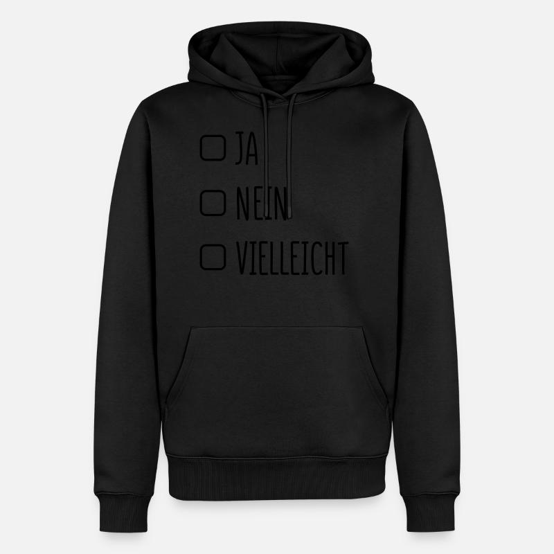 ja nein - Männer Premium Bio Hoodie - Schwarz