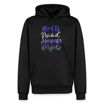Meilleurs amis - Sweat à capuche Premium bio Homme - noir - Devant - Nico (187cm)