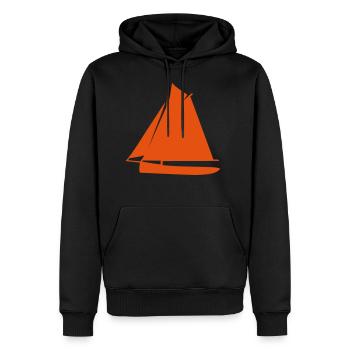 voile bateau - Sweat à capuche Premium bio Homme - noir - Devant - Nico (187cm)