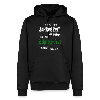Dire drôle de tireur - Sweat à capuche Premium bio Homme - noir - Devant - Nico (187cm)