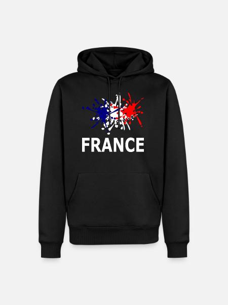 Blau Weiß Rot - Männer Premium Bio Hoodie - Schwarz
