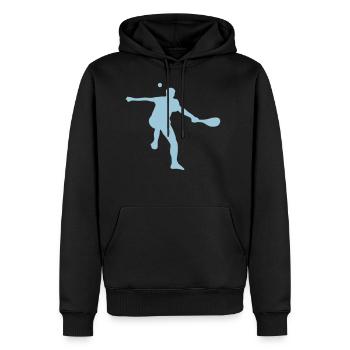 Basque pelota silhouette 4 - Men’s Premium Organic Hoodie - black - Front - Nico (187cm)