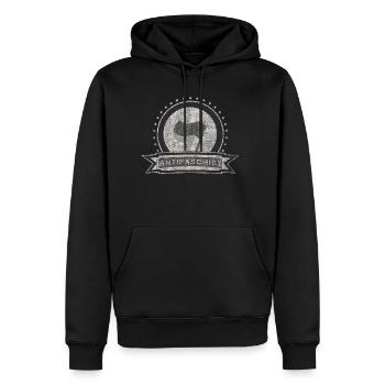 ANTIFASCHISTISCH ANTIFASCHIST ANTIFA - Männer Premium Bio Hoodie - Schwarz - Vorne - Nico (187cm)