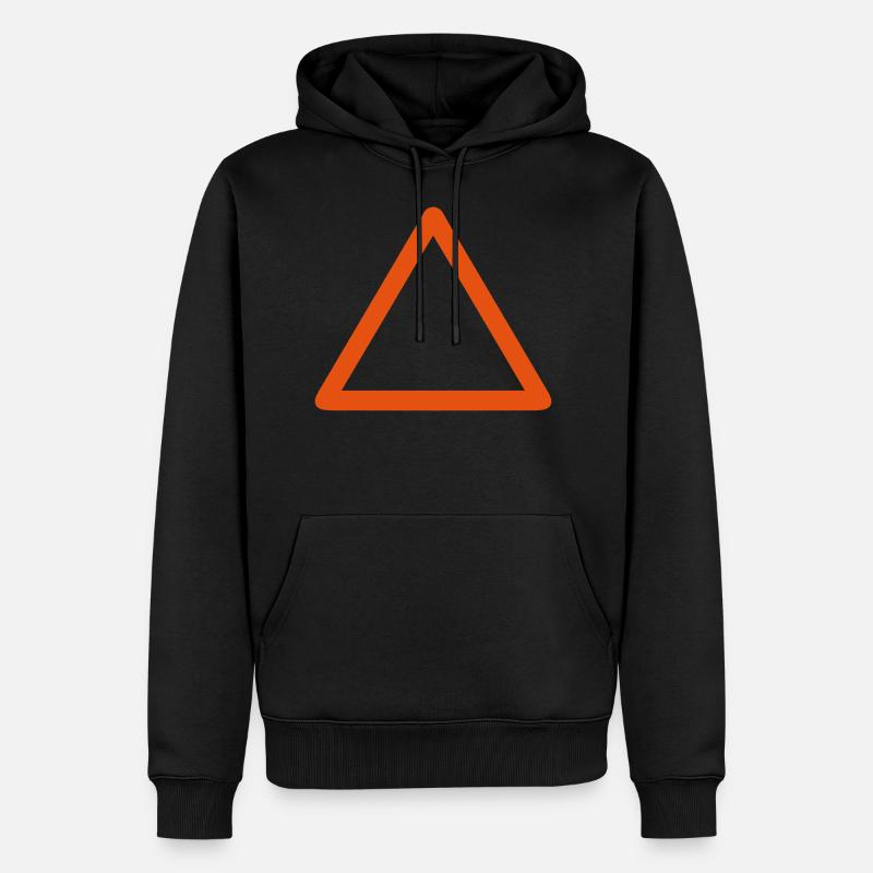 panneau triangle vide ajouter texte - Sweat à capuche Premium bio Homme - undefined
