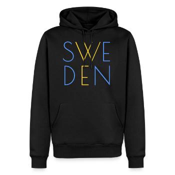 Sweden motif - Men’s Premium Organic Hoodie - black - Front - Nico (187cm)