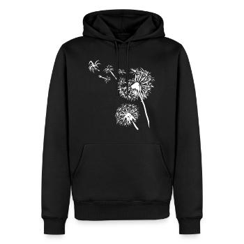 Pissenlit - Sweat à capuche Premium bio Homme - noir - Devant - Nico (187cm)