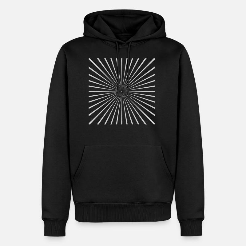 Strahlen Grau - Sweat à capuche Premium bio Homme - noir